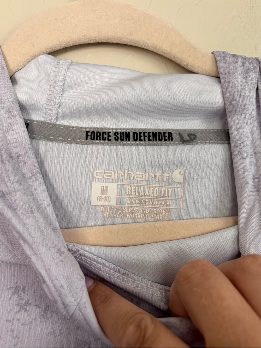 Carhartt Force Sun Defender Hoodie UPF 50 Anti Odor Tie Dye Medium - Picture 3 of 7